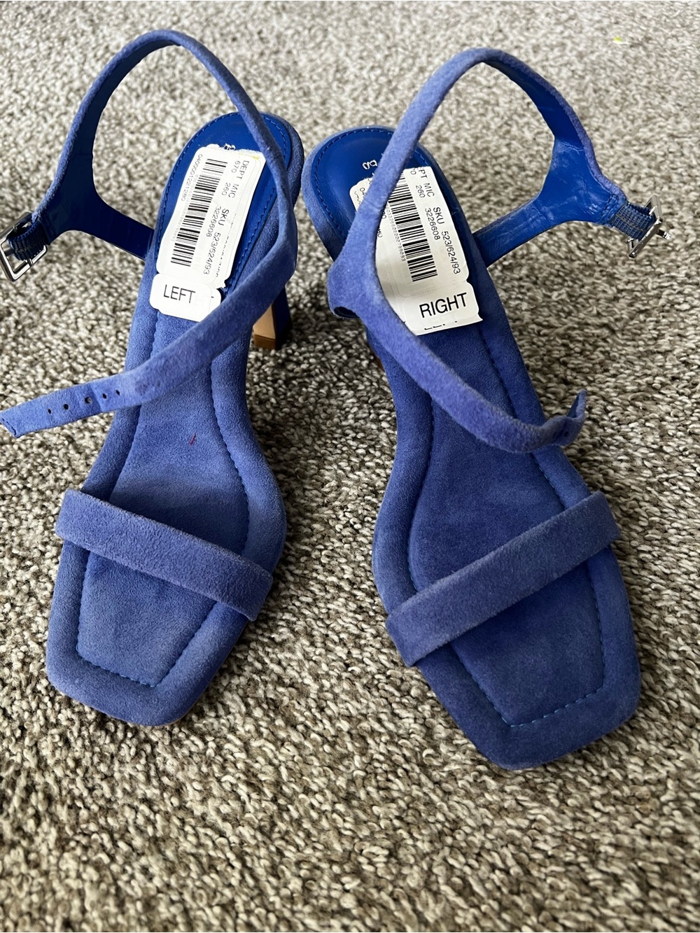 Gianni Bini Cobalt Blue Suede Strappy Sandals
